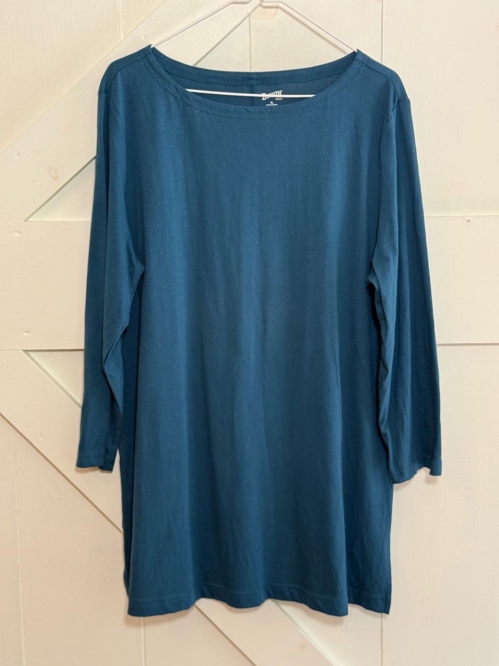 Duluth Trading Co Long Sleeve Tunic Top Teal Blue Women’s XL